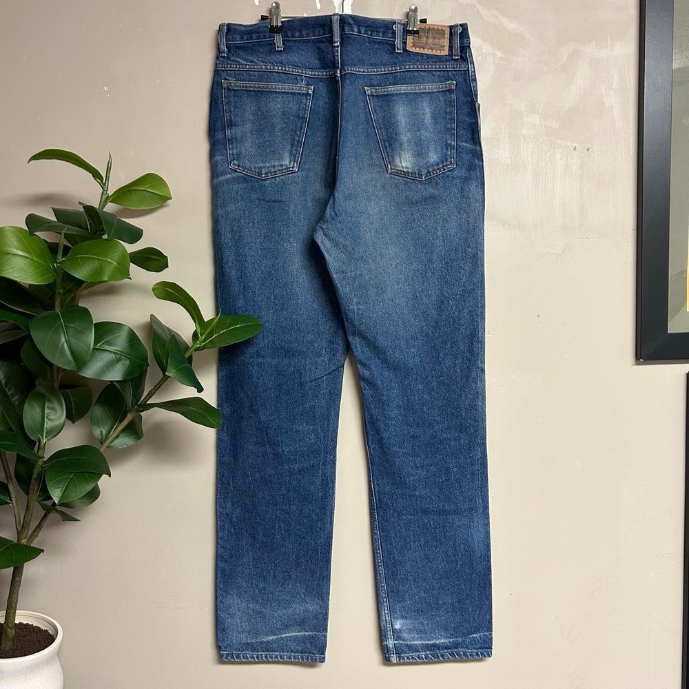Vintage Field & Forest 90s Dark Wash Faded Honeycomb Jeans 36x36 Mens Blue - Picture 4 of 8